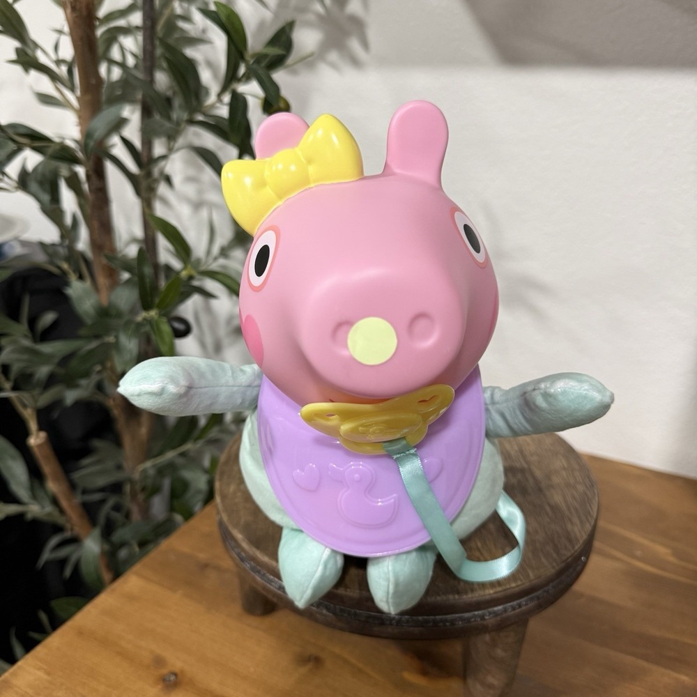 Peppa Pig Oinks & Snuggles Evie Baby Interactive Plush Doll 11" w/ Accessories - Picture 2 of 8